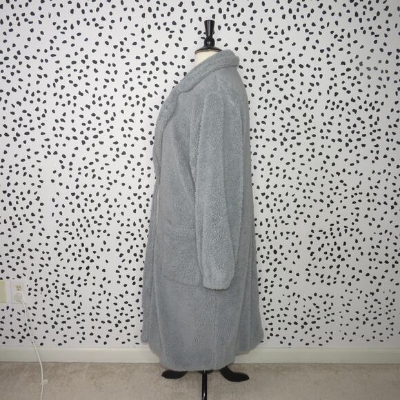 Free People Blue Tessa Teddy Sherpa Oversized Longline Coat - Picture 7 of 12